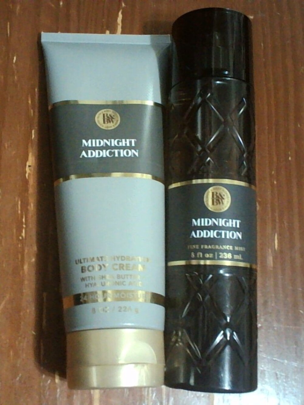 BBW Midnight Addiction Body Cream & Fragrance Mist Set - Gray/Black